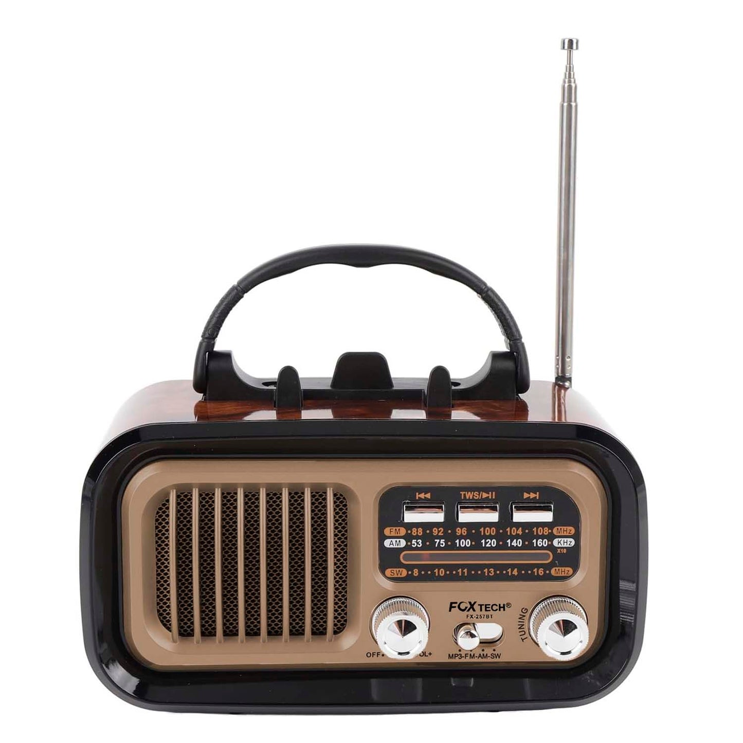 Radio Vintage con Panel Solar