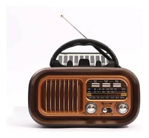 Radio Vintage con Panel Solar